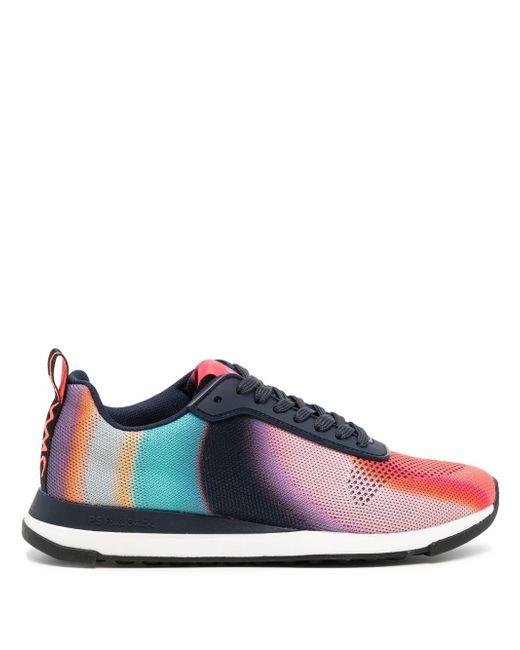 Paul Smith Swirl colour-block knit trainers
