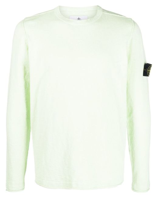 Stone Island logo-patch long-sleeve sweatshirt