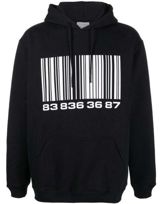 Vtmnts Big-Barcode cotton hoodie
