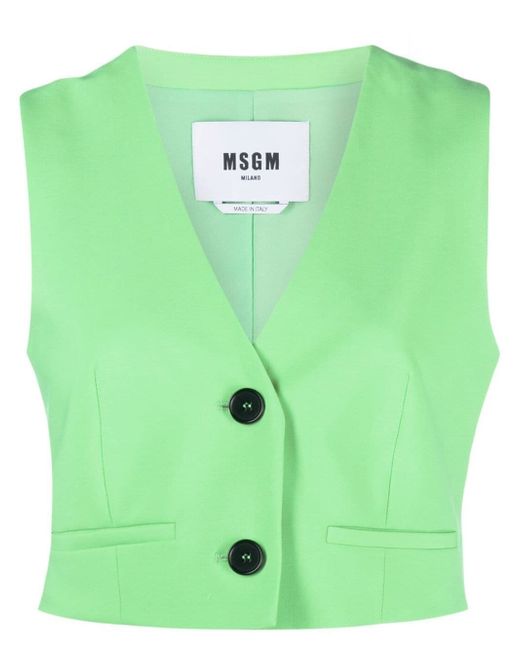Msgm button-front tailored waistcoat