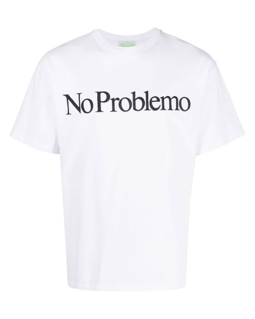 Aries No Problemo print cotton T-shirt