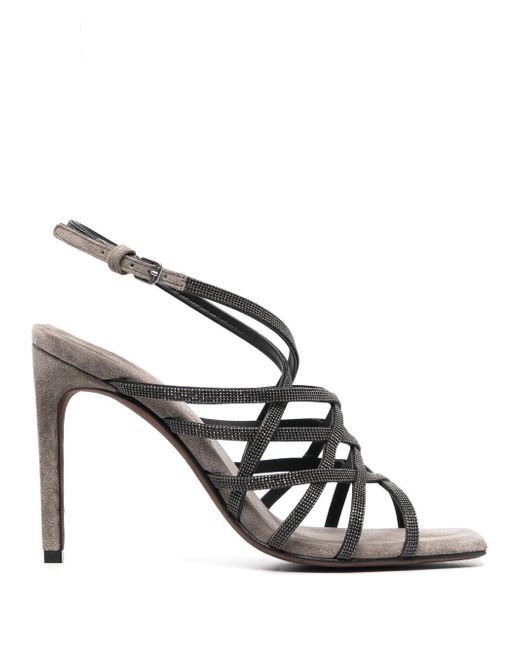 Brunello Cucinelli 110mm heeled suede sandals