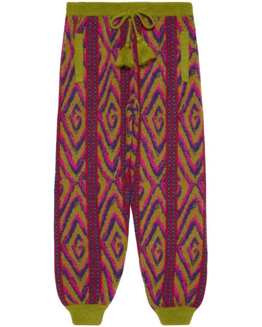 Gucci G rhombi wool knit trouser