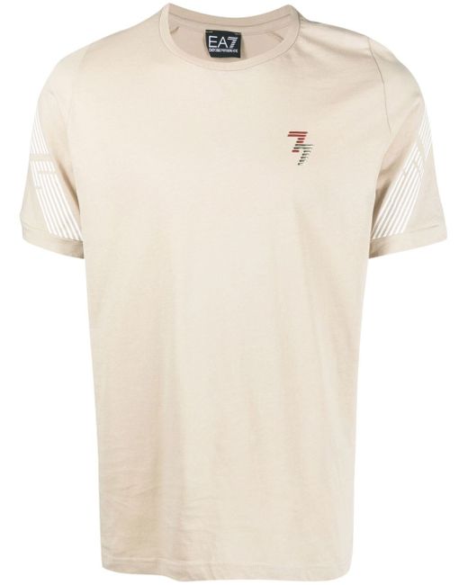 Ea7 logo-print crew-neck T-shirt