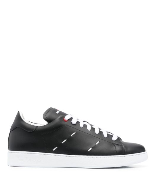 Kiton contrast-stitching low-top sneakers