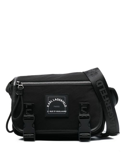 Karl Lagerfeld logo-patch messenger bag