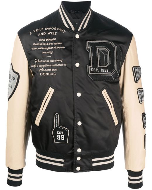 Dondup patch-detail bomber jacket