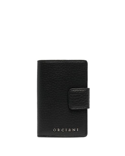 Orciani pebble-leather foldover wallet