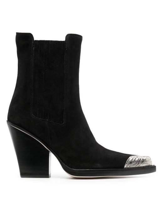 Paris Texas Western-style 100mm suede boots