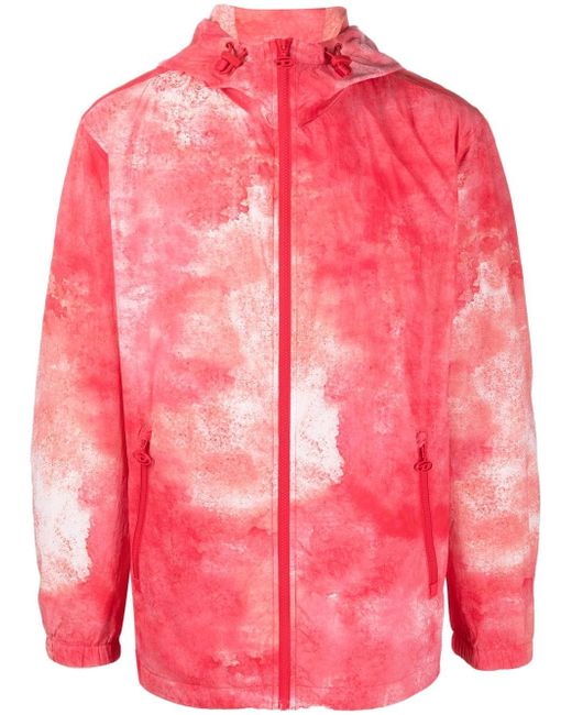 Diesel tie-dye print hooded jacket