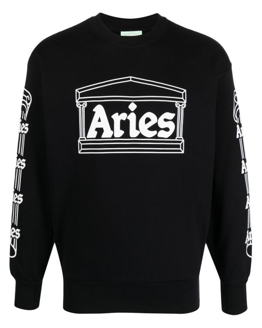 Aries logo-print detail jumper