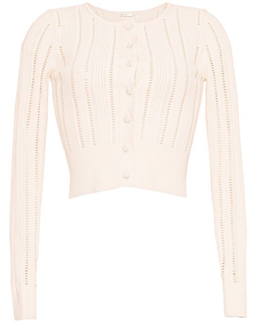 Adam Lippes pointelle-knit cropped cardigan
