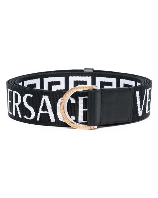 Versace all-over logo print belt