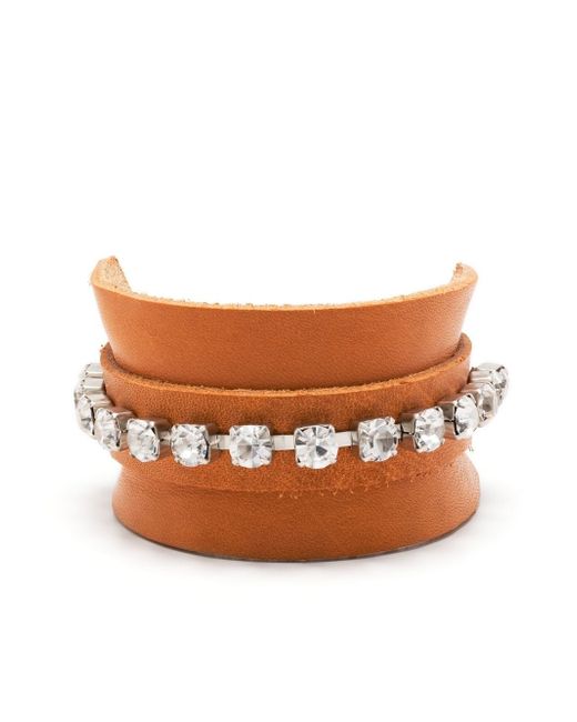 Forte-Forte crystal-embellished leather bracelet