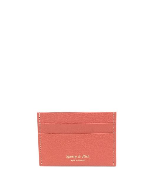 Sporty & Rich logo-stamp leather wallet