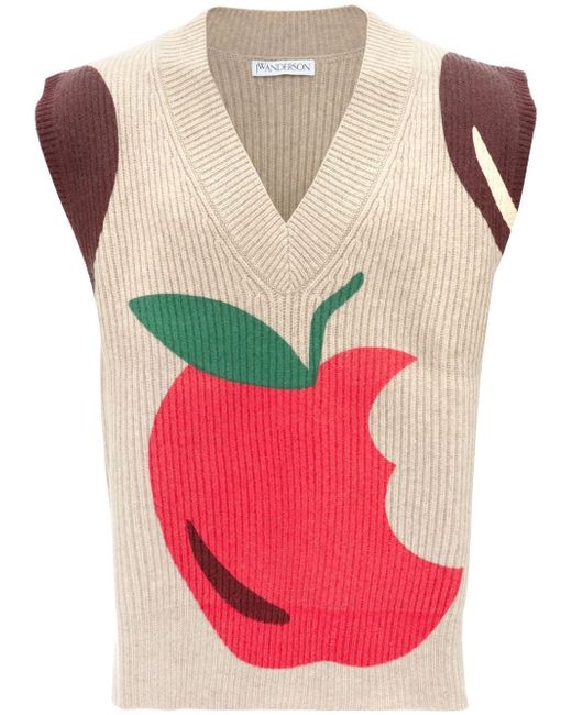 J.W.Anderson apple-motif knitted vest