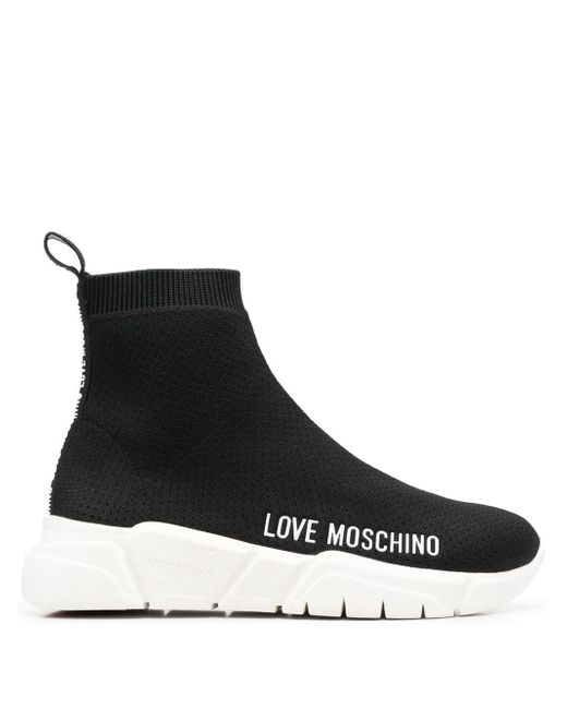 Love Moschino logo-print sock-style sneakers