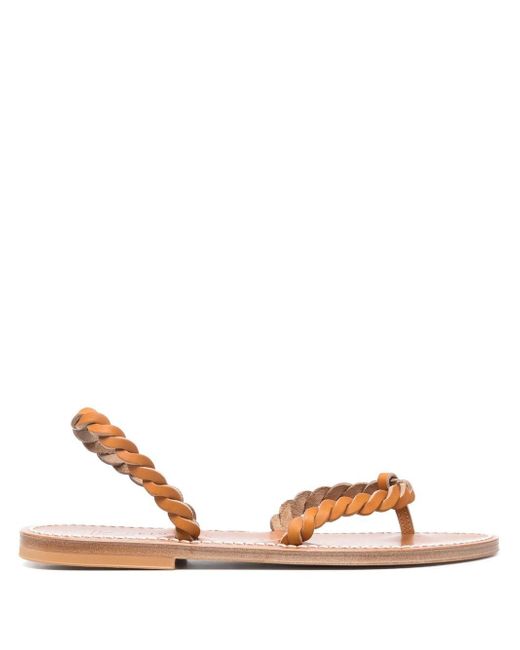 K. Jacques braided leather thong sandals