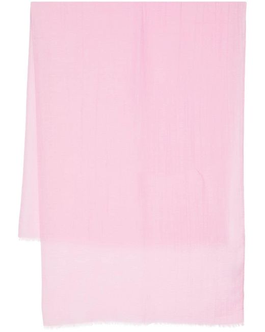 Colombo twill-weave frayed cashmere-silk scarf
