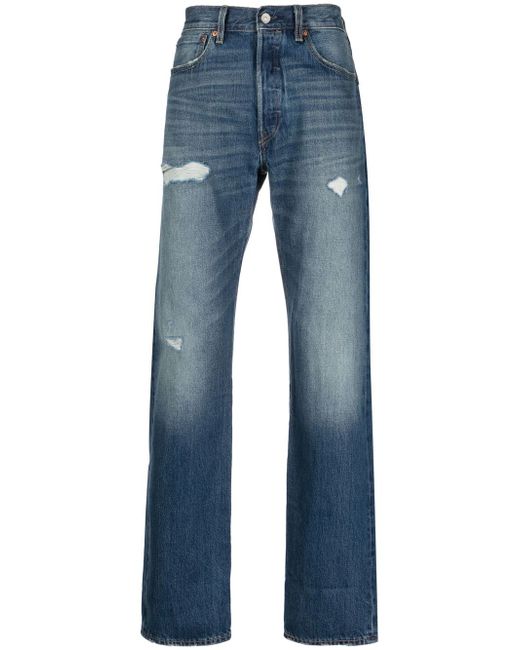 Levi's ripped bootcut jeans