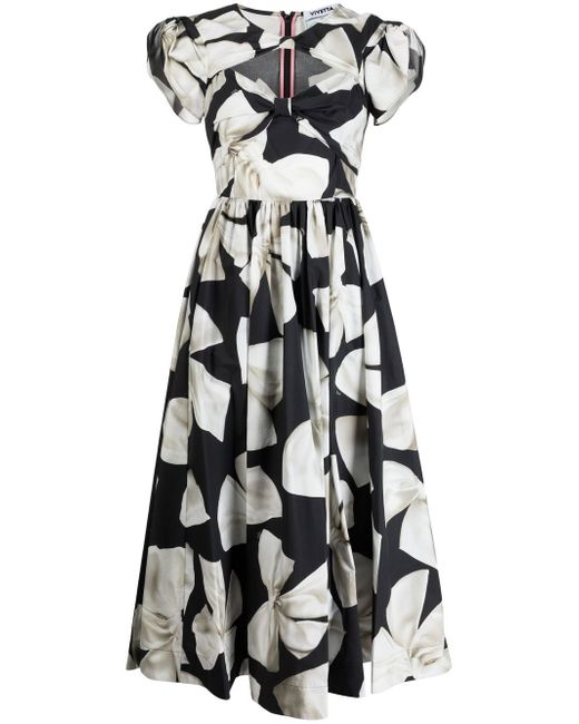 Vivetta floral-print cut-out dress