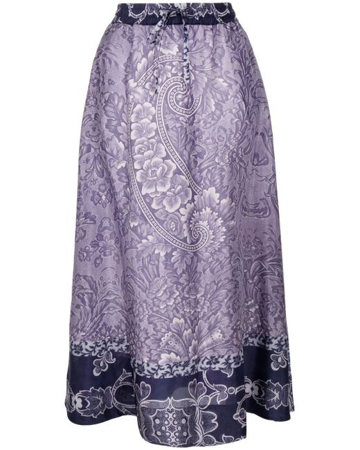 Pierre-Louis Mascia Gonna Bresson floral-print straight skirt