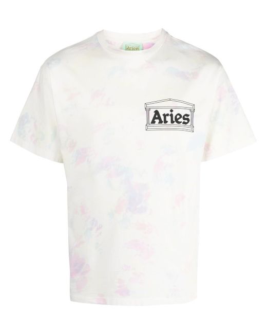 Aries logo-print detail T-shirt