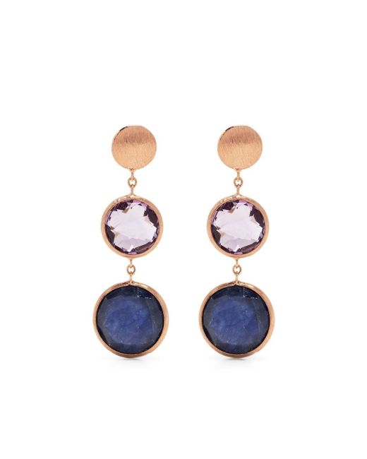 Tateossian sapphire amethyst drop earrings