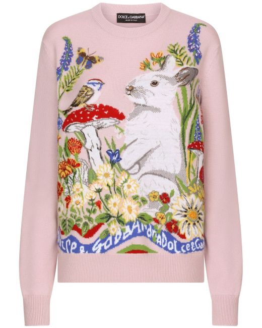 Dolce & Gabbana abstract-print wool jumper