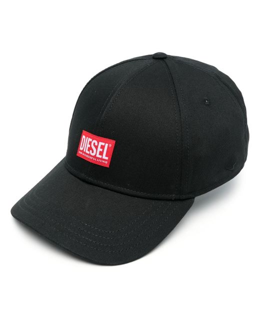 Diesel logo patch cotton cap