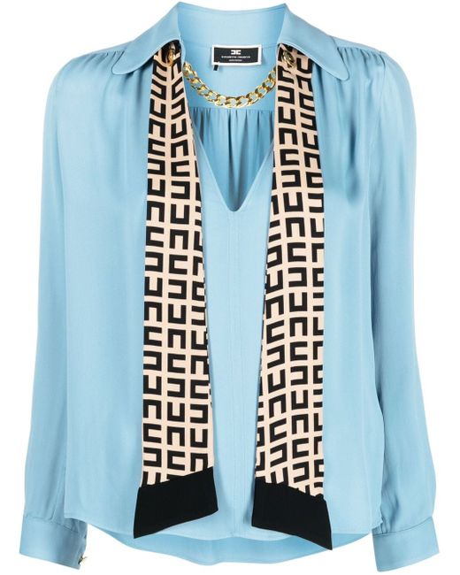 Elisabetta Franchi scarf-detail blouse