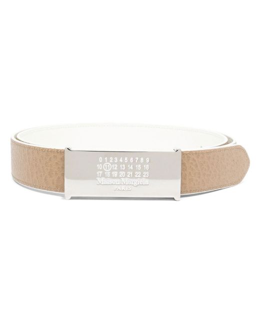 Maison Margiela logo-buckle leather belt
