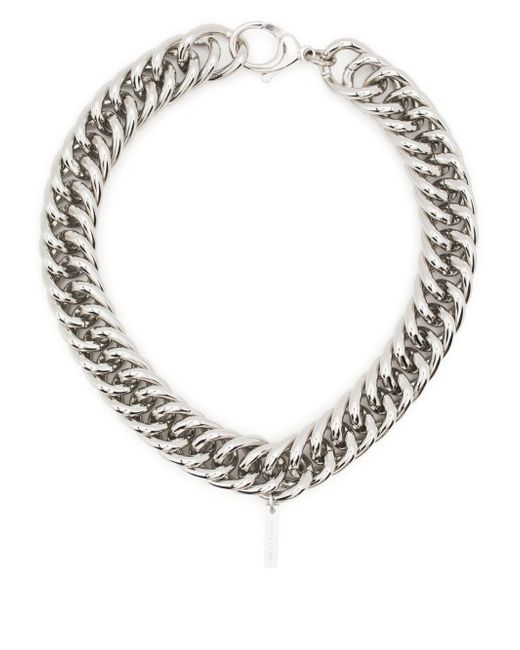 1017 Alyx 9Sm curb-chain logo.plaque necklace