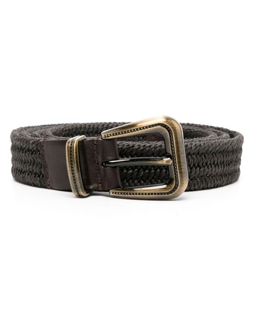 Brunello Cucinelli braided buckle belt
