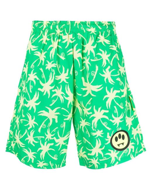 Barrow palm tree-print cotton shorts