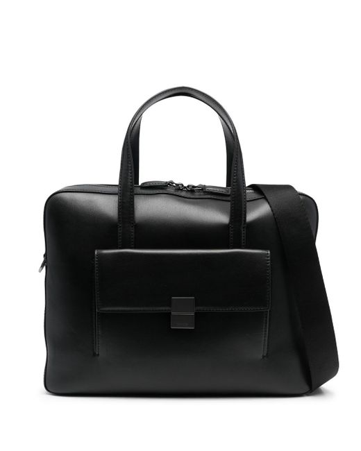 Calvin Klein zip-up leather briefcase