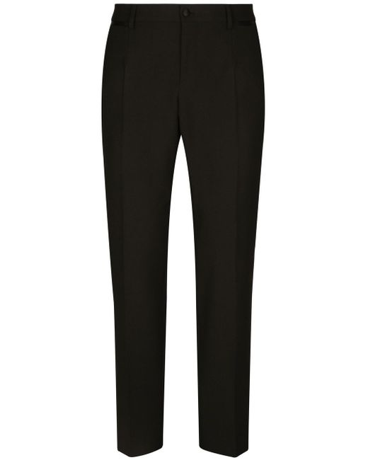 Dolce & Gabbana satin-trim tailored trousers