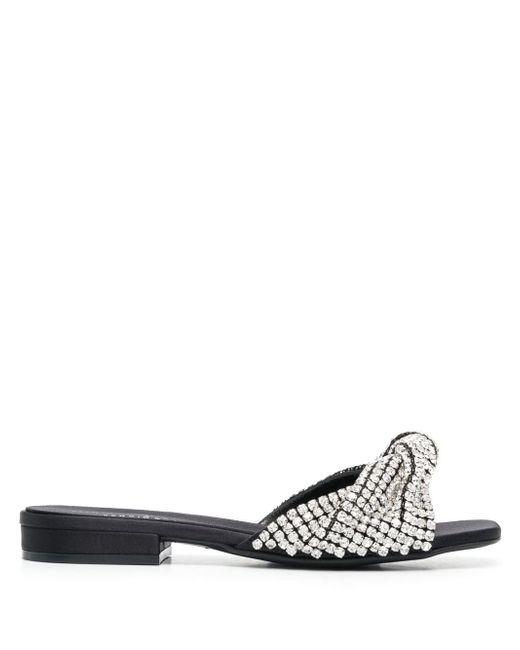 Sergio Rossi crystal-embellished flat sandals