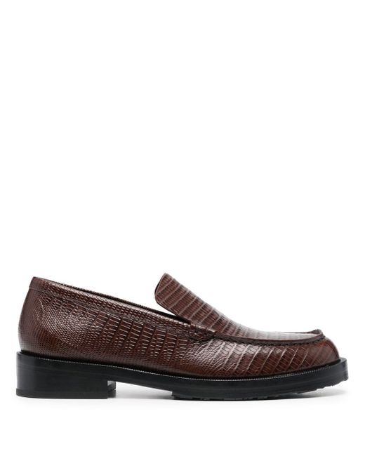 by FAR Rafael embossed-leather loafers