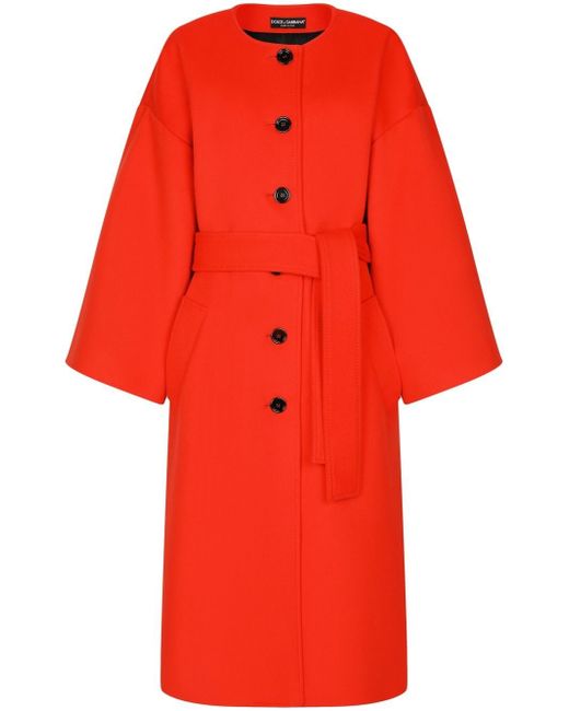 Dolce & Gabbana belted single-breasted coat