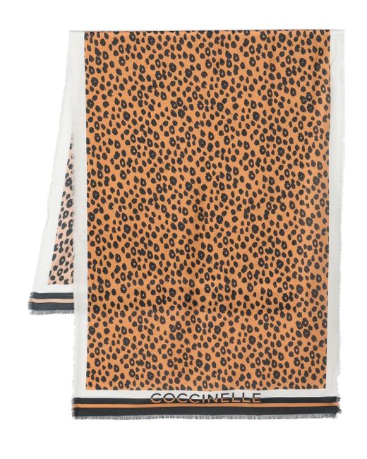 Coccinelle leopard print scarf