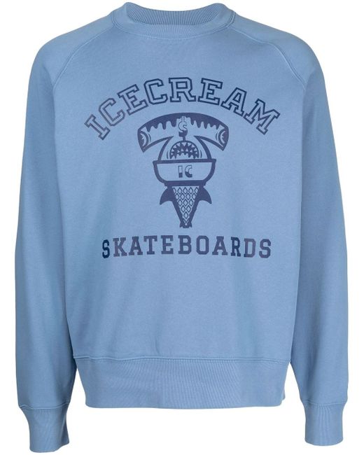 Icecream logo-print crew neck sweatshirt
