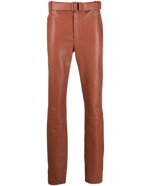 Off-White Lea buckled leather trousers