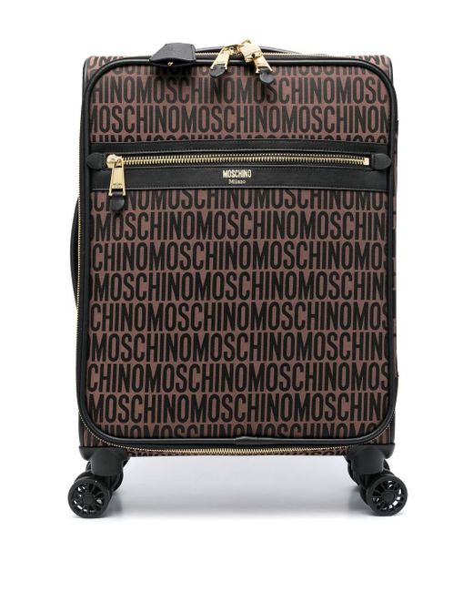 Moschino logo-print suitcase