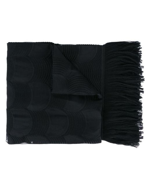 Armani Collezioni sheer detail scarf Silk/Wool