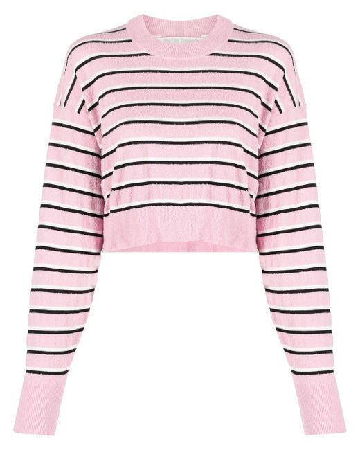 Palm Angels striped cropped jumper