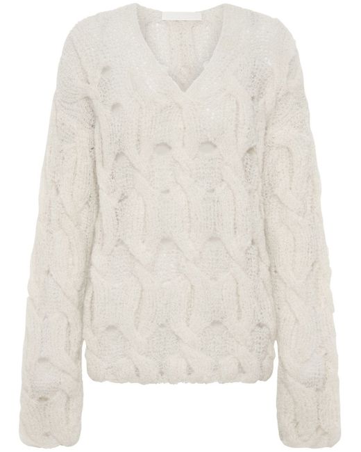 Dion Lee cable-knit boucle jumper