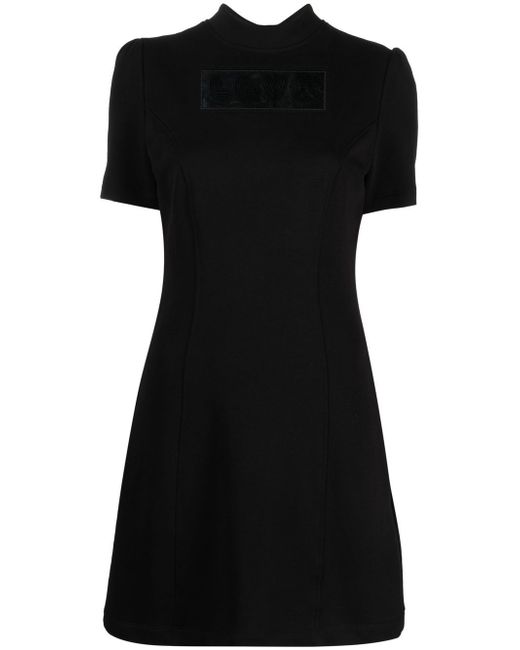 Love Moschino slogan-print short-sleeve dress