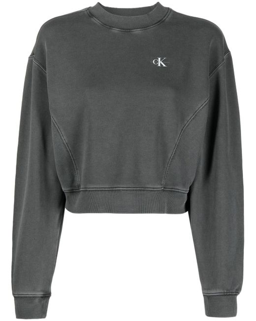 Calvin Klein Jeans logo-print washed sweatshirt