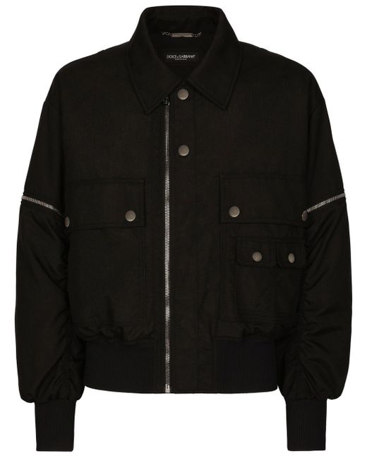 Dolce & Gabbana patch-pocket bomber jacket